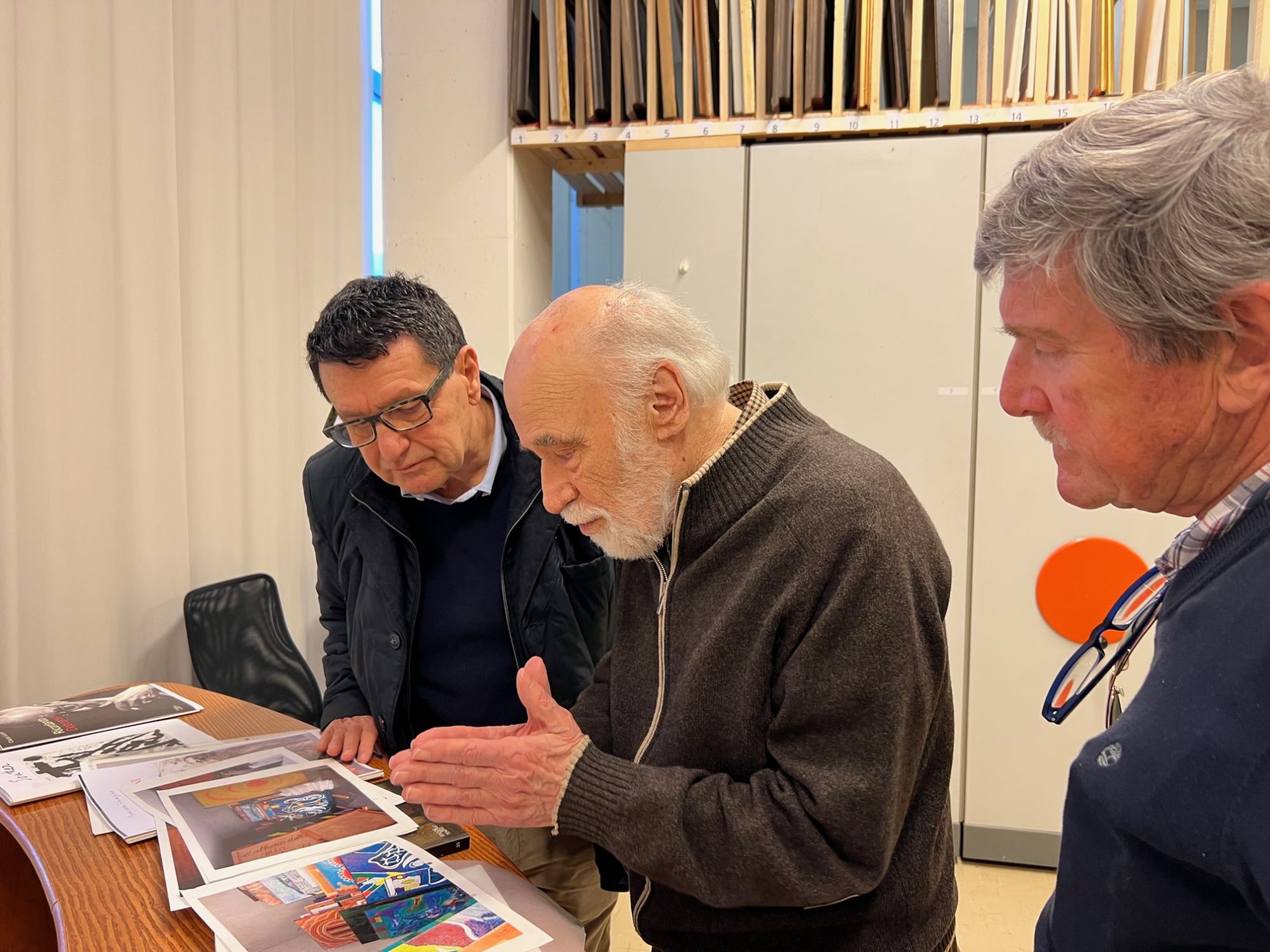 Luciano Carazzetti, Mario Matasci e Jean Marc Bühler (Fondazione Matasci per l'Arte "Il Deposito" Cugnasco - Gerra, 5 marzo 2023)
